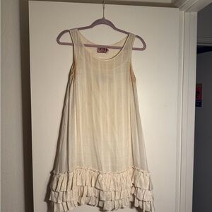 Juicy Couture Cream Ruffle Dress
